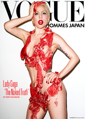 Vestido de carne de Lady Gaga
